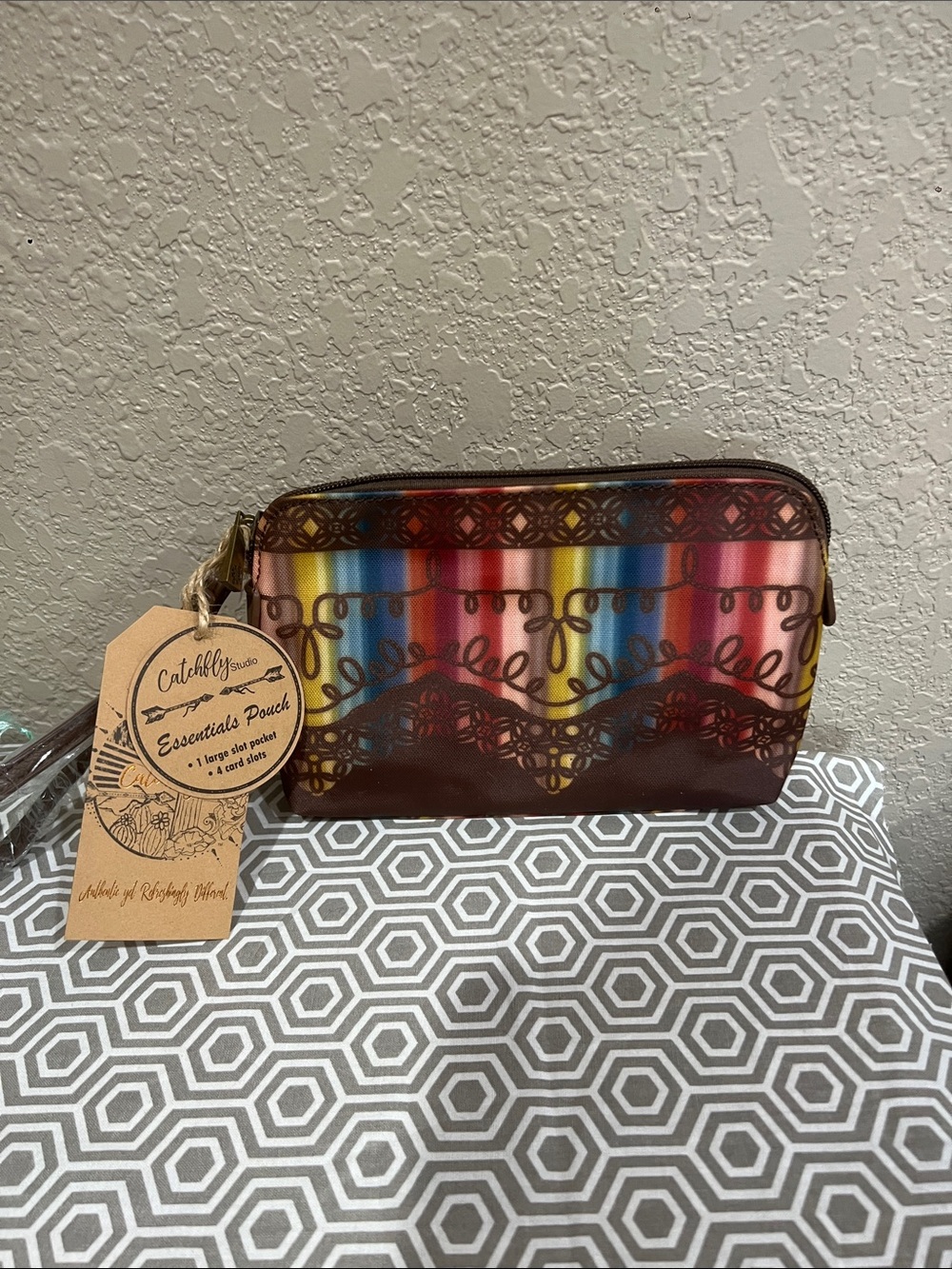 Multicolor Printed Cosmetic Pouch - Catchfly Essentials Pouch